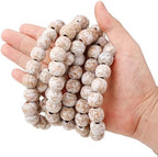 Fairysandy 39.3 ft Frosted Wooden Bead Garland Christmas Farmhouse Decor - Image 2