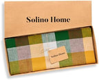 Solino Home 100% Pure Linen Table Runner Check, Buffalo Check 14 x 72 in - Image 5