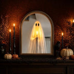 Light Up Ghost Mirror, 11 x 13.8 in Halloween Decor for Mantel & Wall by YYingYu