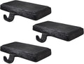 Lulu Decor Black Christmas Stocking Holders for Mantle Set of 3 - Heavy Cast Iron Weighted Strong & Sturdy Low Profile Flat Base Stocking Hooks, Simple Design for Mantle Decor Weighs 2 lbs 10 oz Each by LuluDecor