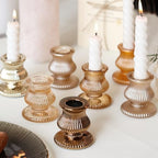 WDHODEC Gold Candlestick Holders 12PCS Glass Taper Candle Holders for Table Centerpiece Colorful Candle Sticks for Wedding, Party and Festival Decoration - Image 6