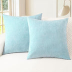CaliTime Decorative Throw Pillow Covers 26 X 26 Inches Light Blue Grey by CaliTime