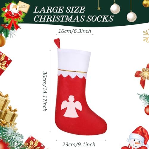 Zubebe 36 Pcs 15 Inch Felt Christmas Stockings Bulk, Mixed - Image 2