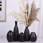 Black Ceramic Bud Vases Set of 5, Farmhouse & Mantle Decor, Home Decoration for Living Room, Kitchen & Office, Coffee Table Decor, Bulk Bud Vases - Image 6