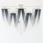 IOWER Macrame Wall Hanging Dip Dyed Blue Fiber Art Tapestry Boho Wall Decor - Image 5