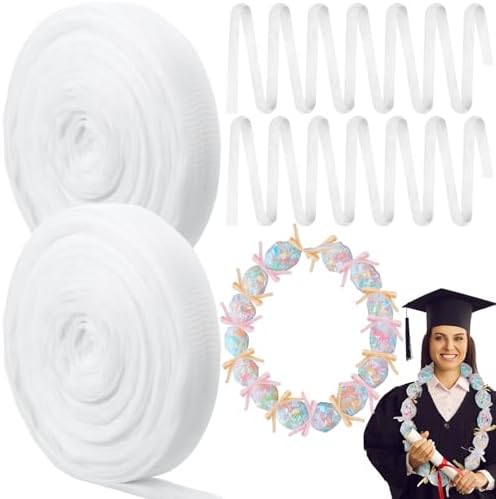 624 ft Graduation Candy Lei Netting Tubing 2026 Graduation Candy Lei Netting Mesh Bags Making Graduate Gifts for DIY Graduate Wreaths Packing Snacks by Ribbonlic