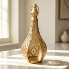 11.6inch Moroccan Lantern Lamp Decorative Candle Holders for Ramadan Decorations, Hanging, Outdoor Patio or Porch, Indoor Home Decor（Gold） by Degruand