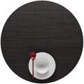 Chilewich Mini Basketweave Placemats, Round Woven Placemats Set of 4 by Chilewich