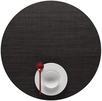 Chilewich Mini Basketweave Placemats, Round Woven Placemats Set of 4 by Chilewich