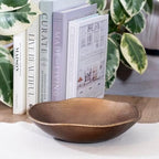 ANDALUCA Rustic Bronze Decorative Cast Metal Round Bowl 10 inch (Bronze) - Image 5