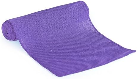 MDS® Pack of 5 Natural Burlap Table Runner, 12 x 72 Inch, Jute Rustic Farmhouse Boho Table Decor for Wedding Reception, Dining Table, Bridal Shower, Baby Shower & Party Decorations - Lavender - Image 4
