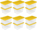 Sterilite Industrial Storage Box with Lids for Garage, 27 Gallon, 12-Pack by Sterilite