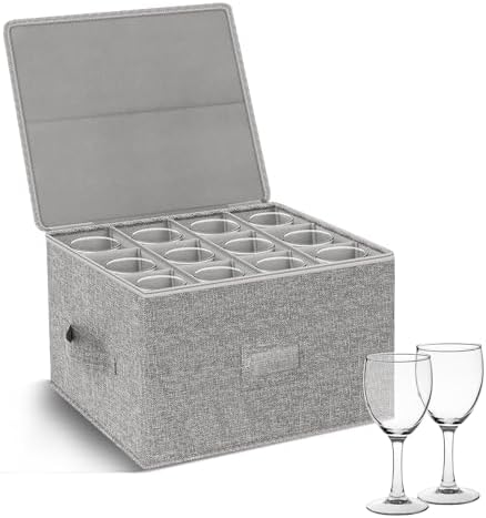 Kukikan Wine Glass Storage Holder, Hard Shell, 1 Pack for 12 Glassware by KUKIKAN