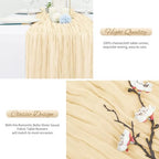 20 Pack Ivory Cheesecloth Table Runner 120 Inch 10FT Rustic Boho Gauze Cheese Cloth Table Runner for Wedding Party Baby Shower Thanksgiving Christmas Decoration - Image 6