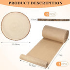 Tioncy 6 Pcs Burlap Table Runner Wood Slices Rustic Farmhouse Set,50ft - Image 3