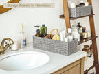StorageWorks Toilet Paper Basket, Paper Rope Woven Toilet Tank Basket, Gray - Image 3