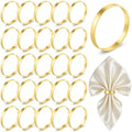 200pcs Gold Napkin Rings Bulk,FACULX Round Gold Metal Napkin Buckles by FACULX