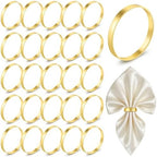 200pcs Gold Napkin Rings Bulk,FACULX Round Gold Metal Napkin Buckles by FACULX