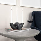 Taper Candle Holder Set - Candle Stick Holders for Dining Room Table, Entryway Table, or Fireplace Mantel - Modern Candelabra Home Decor (Black) - Image 2