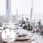 Sieral Candle Holders Bulk Taper Candlesticks Holders Set Modern Decorative Metal Candelabras for Wedding Anniversary Home Dinning Table Centerpiece Xmas Party Decor(Silver,24 Pcs) - Image 7