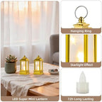 24 Pack Gold Mini Lanterns Decorative Indoor, for Wedding Decor - Image 5