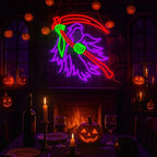 Halloween Grim Reaper Neon Sign – Spooky Halloween LED Wall Light, USB Powered Dimmable Horror Neon Sign for Wall Decor, Game Room, Man Cave, Gothic Bedroom, Haunted House, Seasonal Holiday Gift - Image 5