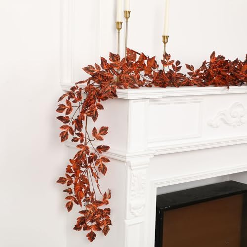 Suncalla 4 Pack Fall Decor for Home 6 ft Plum Cimicifuga Seeded Garlands - Image 4