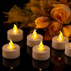 200 Pack Flameless LED Tea Lights Candles Flickering 200+ Hours Warm Yellow - Image 2