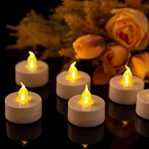 200 Pack Flameless LED Tea Lights Candles Flickering 200+ Hours Warm Yellow - Image 2