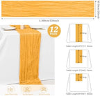 12 Pack Yellow Cheesecloth Table Runner,20x120 in Table Runner - Image 2