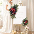 Artificial Wedding Arch Flowers Floral Swag Welcome Sign Ceremony Decor - Image 2