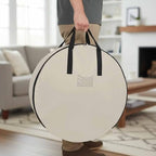 24 Inch Round Storage Bag 1 Pack,Watercolor Minimalist Pure Color Waterproof Wreath Storage Container with Handles&Zipper White Modern Art Closet Organizer Bags Garland Box by Unknown