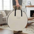 30 Inch Round Storage Bag 1 Pack,Watercolor Minimalist Pure Color Waterproof Wreath Storage Container with Handles&Zipper White Modern Art Closet Organizer Bags Garland Box by Unknown