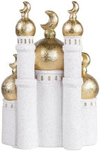 Mubarak Mosque Castle Sculpture, White and Gold, 10.24x7.09x3.54 - Image 3