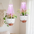 2 Pack Self Watering Hanging Planters with Grow Light for Indoor Plants by Unknown