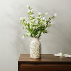 Ceramic Flower Vase with Handle for Home Decor, Vintage Green Vase 9.1 Inch - Image 2