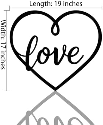 GlintHome Large Black Metal Wall Decor - Letter(love) Wall Art for Bedroom Living Room Office Home Decor - 19x17 Inches - Image 5