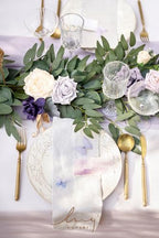 Ling's moment Purple Artificial Flower Garland Wedding Arch 6 FT - Image 4