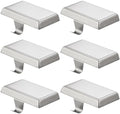 6 Pack Christmas Stocking Holders Ornament Hooks Mantel Weighted Stocking Hangers Metal Hanging Hooks Heavy Duty Stocking Holders Bases for Mantel Fireplace Party Decoration (Silver, 6) by FESTANLEE