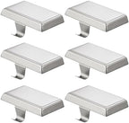 6 Pack Christmas Stocking Holders Ornament Hooks Mantel Weighted Stocking Hangers Metal Hanging Hooks Heavy Duty Stocking Holders Bases for Mantel Fireplace Party Decoration (Silver, 6) by FESTANLEE