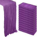 12 Pack 35 x 120 Inch Purple Table Runner Cheesecloth by Heneger