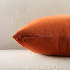 JUSPURBET 28x28 Euro Velvet Throw Pillow Covers Set of 2,Burnt Orange - Image 6