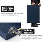 Navy Blue Faux Leather Serving Coffee Tray with Gold Handles,Rectangle Decorative Trays for Home Decor Large Ottoman Tray for Living Room - Image 4