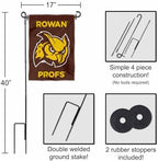 College Flags & Banners Co. Rowan Profs Garden Flag with Pole Stand Holder - Image 3