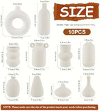 Small White Ceramic Vase Set of 10 Ceramic Bud Vases in Bulk Farmhouse Vase - Image 2