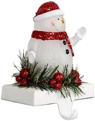 7 Inch Tall LED Snowman Stocking Holder - Image 2
