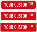 Custom Street Sign, Personalized Novelty Road, Blue Border, Christmas by SigoSigns