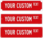 Custom Street Sign, Personalized Novelty Road, Blue Border, Christmas by SigoSigns