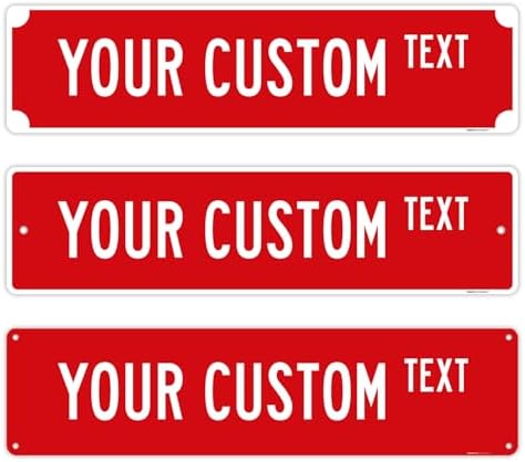 Custom Street Sign, Personalized Novelty Road, Blue Border, Christmas by SigoSigns