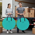 36 Inch Round Storage Bag 2 Pack,Water Green Watercolor Waterproof Wreath Storage Container with Handles&Zipper Solid Color Closet Organizer Bags Garland Box by Unknown